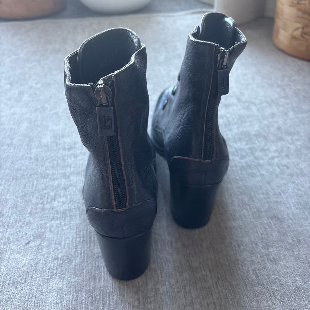 Jo Ghost 3082 Black Leather Ankle Boots - Picture 4 of 7